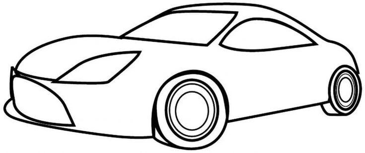 simple car coloring pages