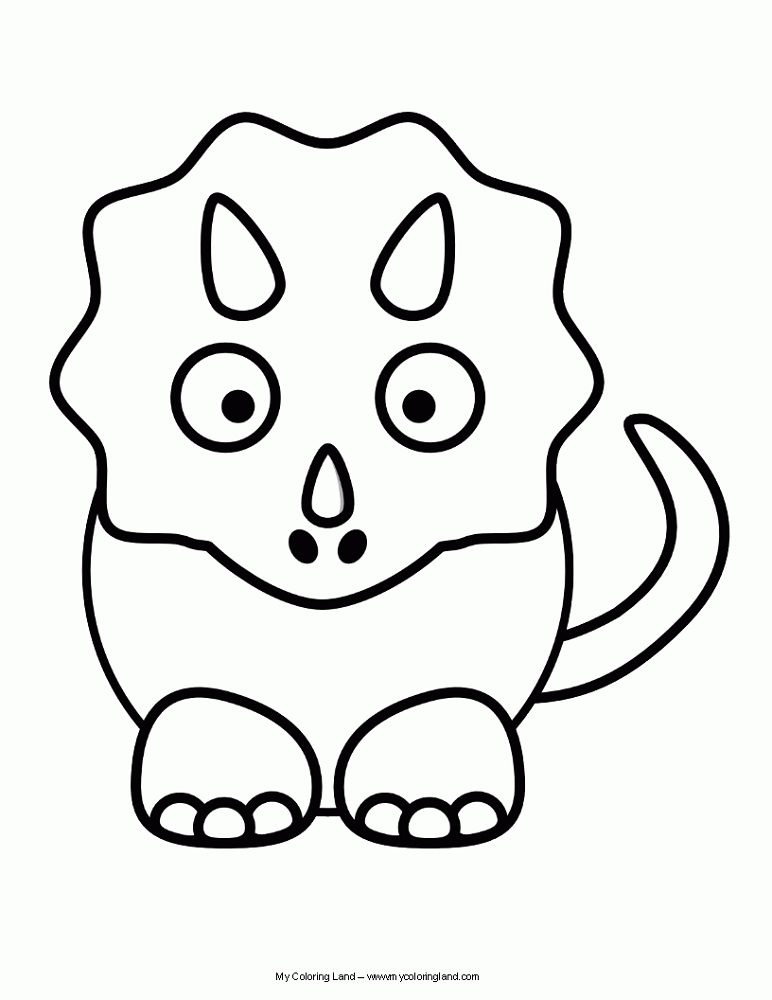 simple dinosaur coloring pages