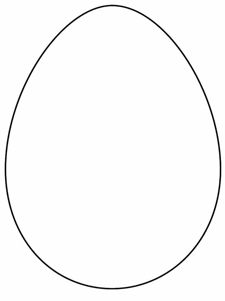 blank egg shape coloring page