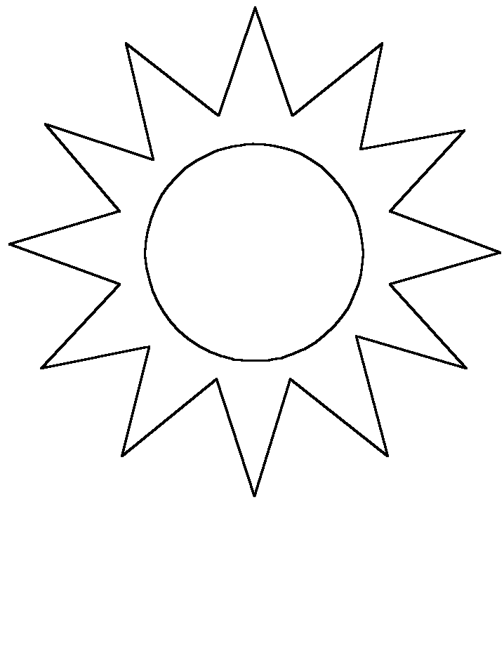 Simple-shapes # Sun Coloring Pages