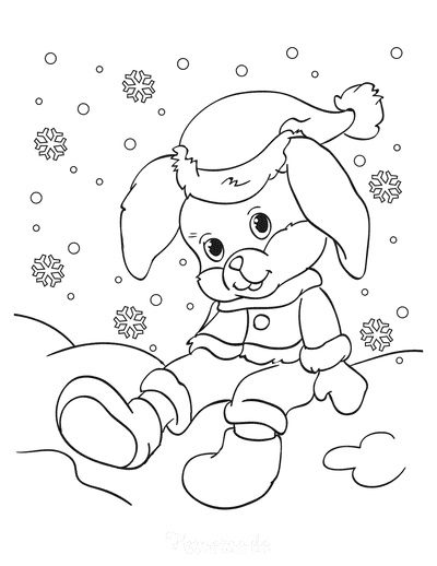 simple winter coloring pages for kids