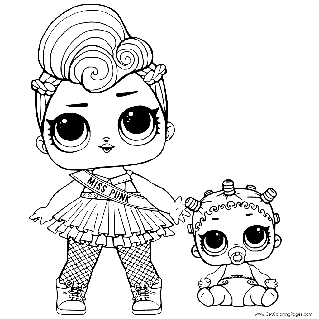 sisters lol doll coloring pages