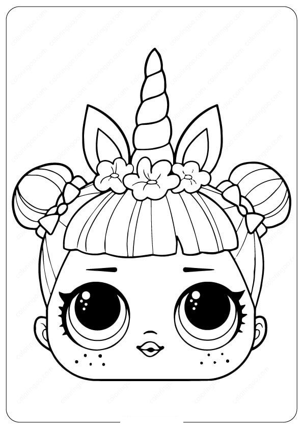 sisters series 3 unicorn lol coloring pages