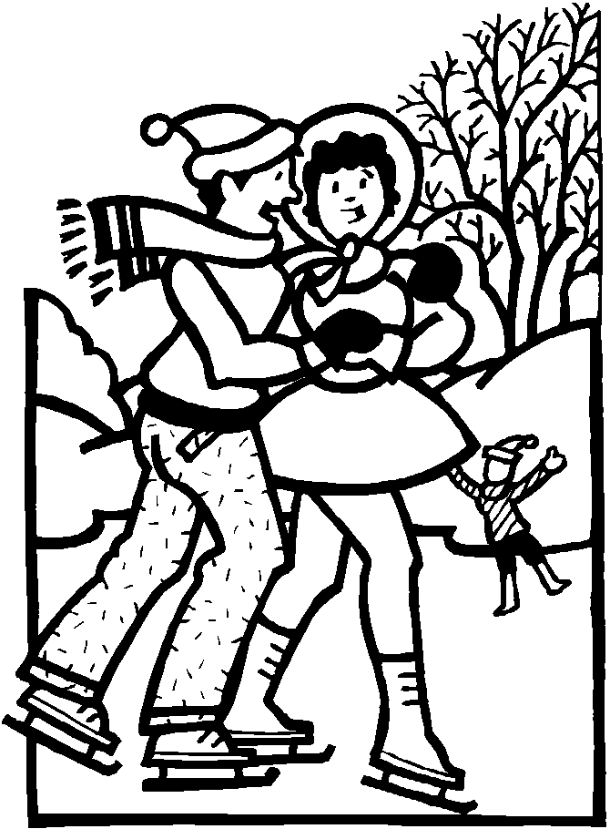 Skate Winter Coloring Page