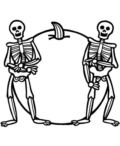 Skeleton Coloring Page