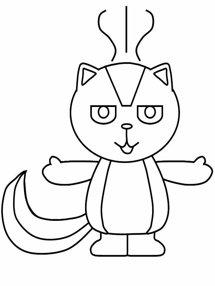 Cartoon Skunk Coloring Pages