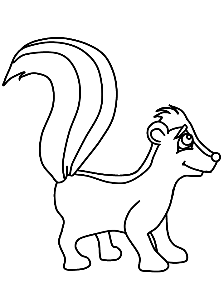 Skunk Coloring Pages