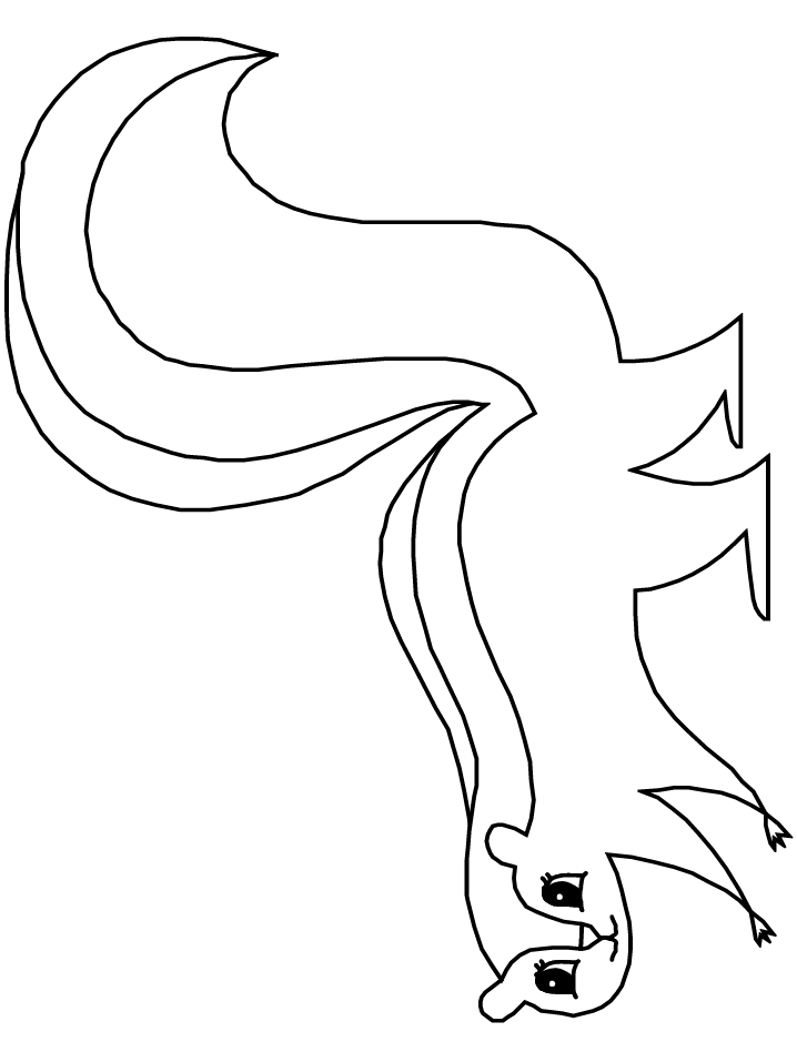 Skunks coloring page