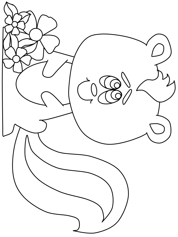 Baby Skunk Coloring Pages