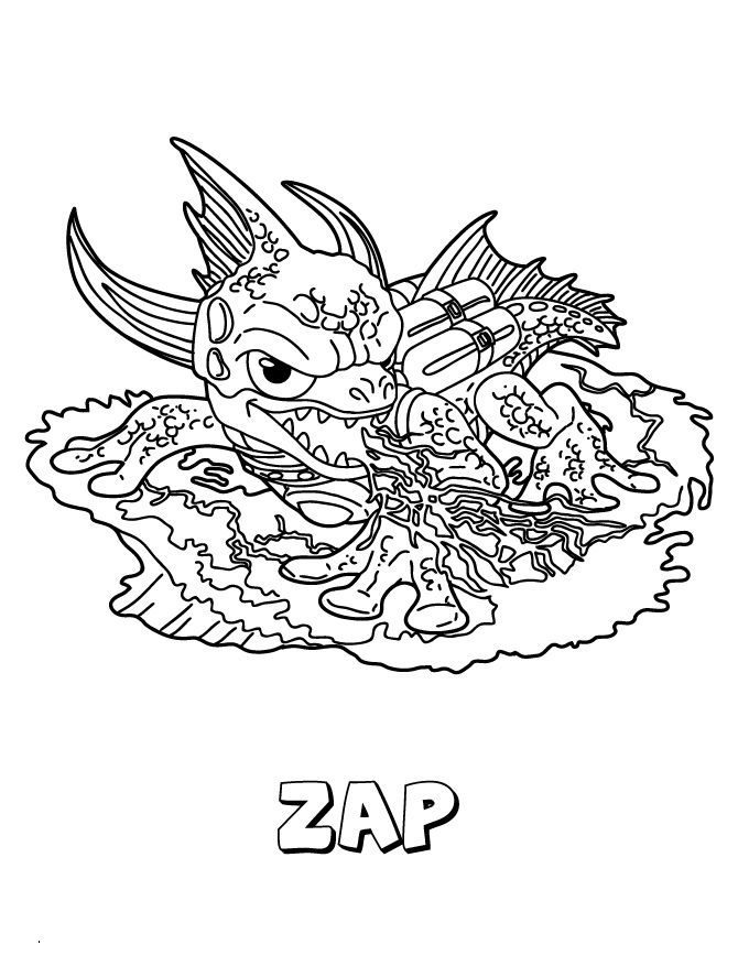 skylanders coloring pages water