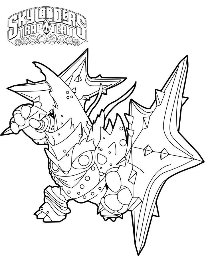 skylanders trap team water characters coloring pages