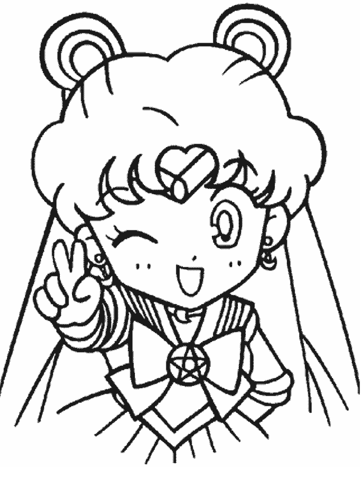 Sailor Moon Cartoons Coloring Page