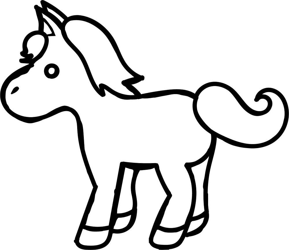 small horse coloring pages
