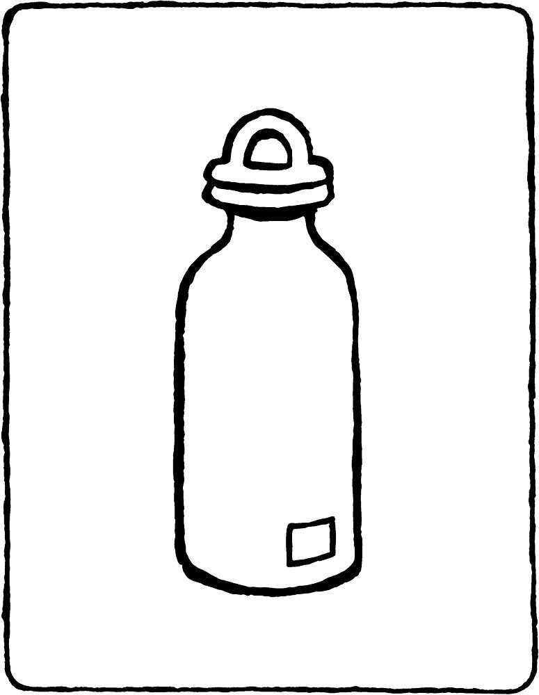 small images of water bottles coloring pages