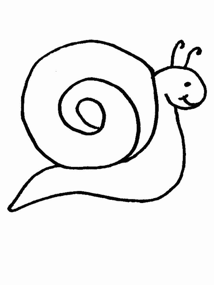 easy Snail Coloring Pages