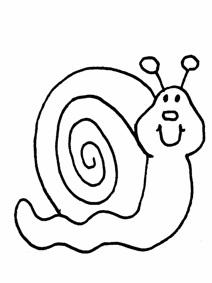 Cute Snail Coloring Pages