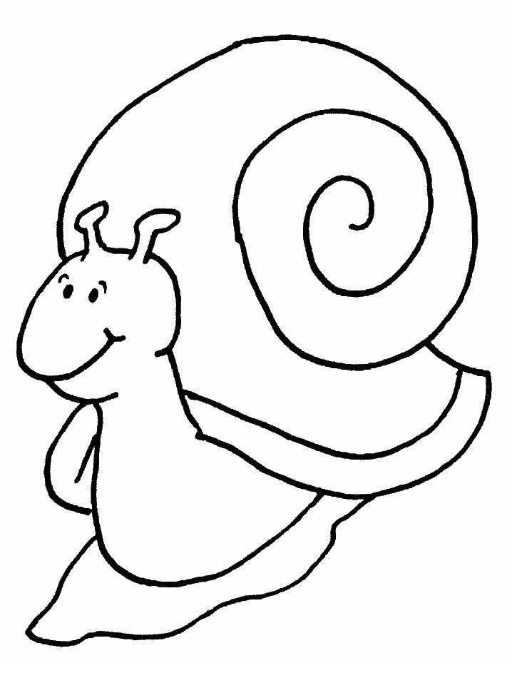 Coloring Page of a Snail