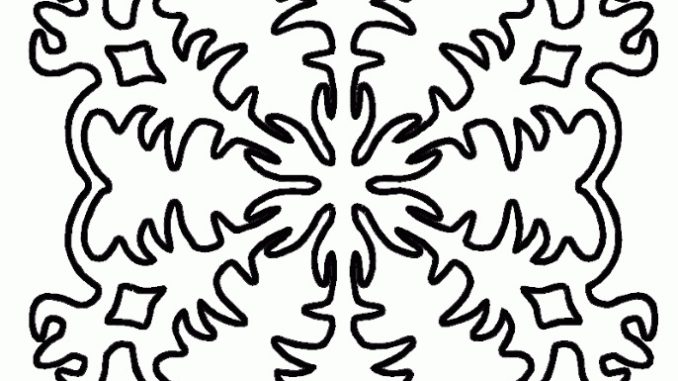 Snowflake for Coloring coloring page & book for kids.