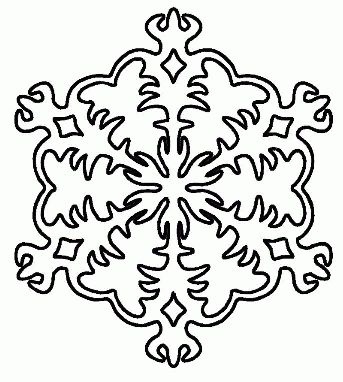 snow flake for coloring