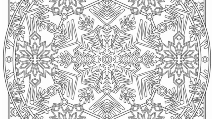 Snowflake Mandala Coloring Page coloring page & book for kids.