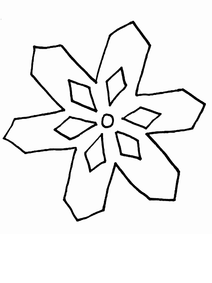 Snowflake Winter Coloring Pages Free