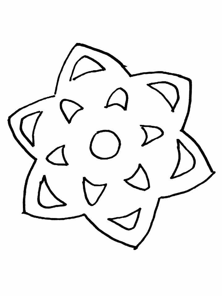Snowflake Winter Coloring Page