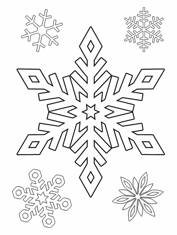 Snowflakes coloring page