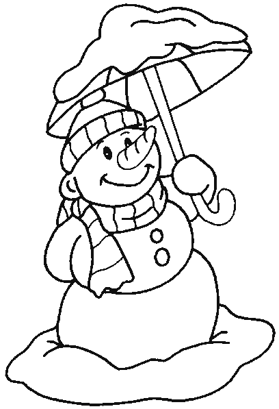 snowman coloring page