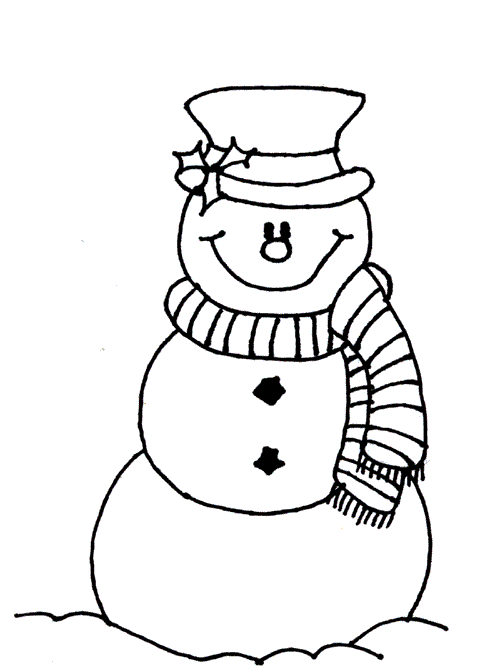 Snowman Coloring Page