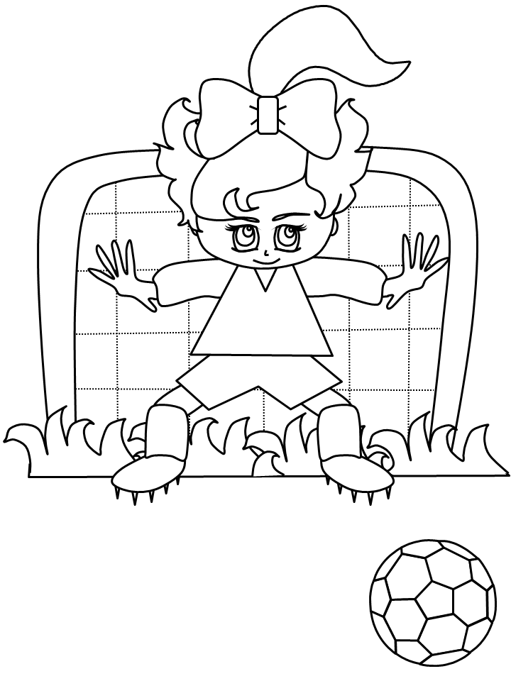 Soccer Girl Sports Coloring Pages