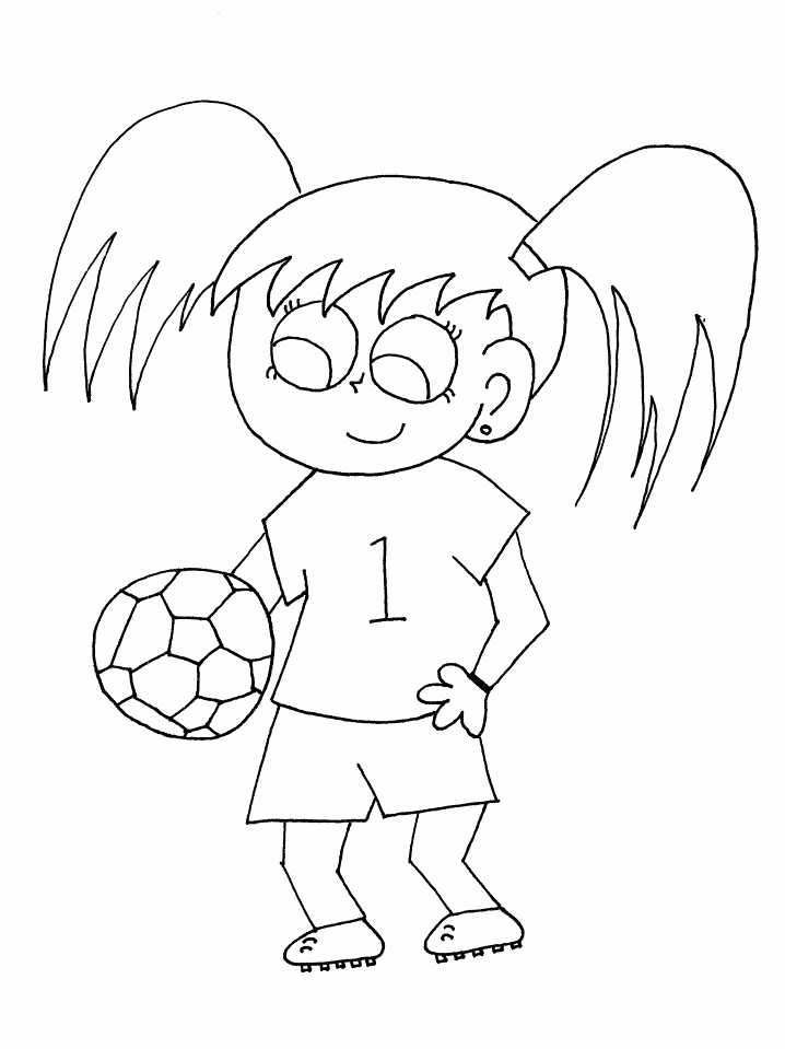 Soccer Soccergirl Sports Coloring Pages