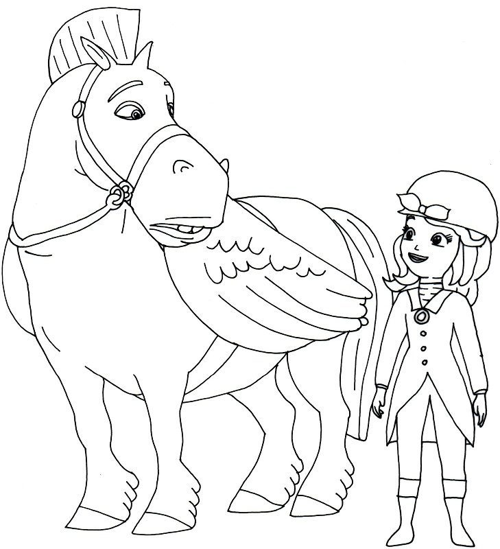 sofia the first horse coloring pages
