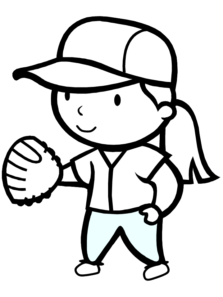 Softball Sports Coloring Pages