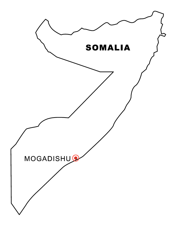 Map of Somalia Coloring Page