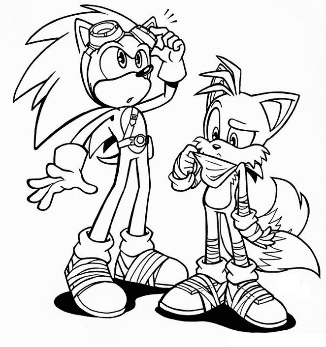 Sonic and Tails Coloring Pages