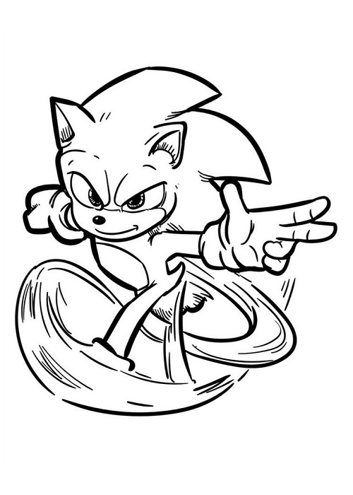 Sonic Hedgehog Coloring Page