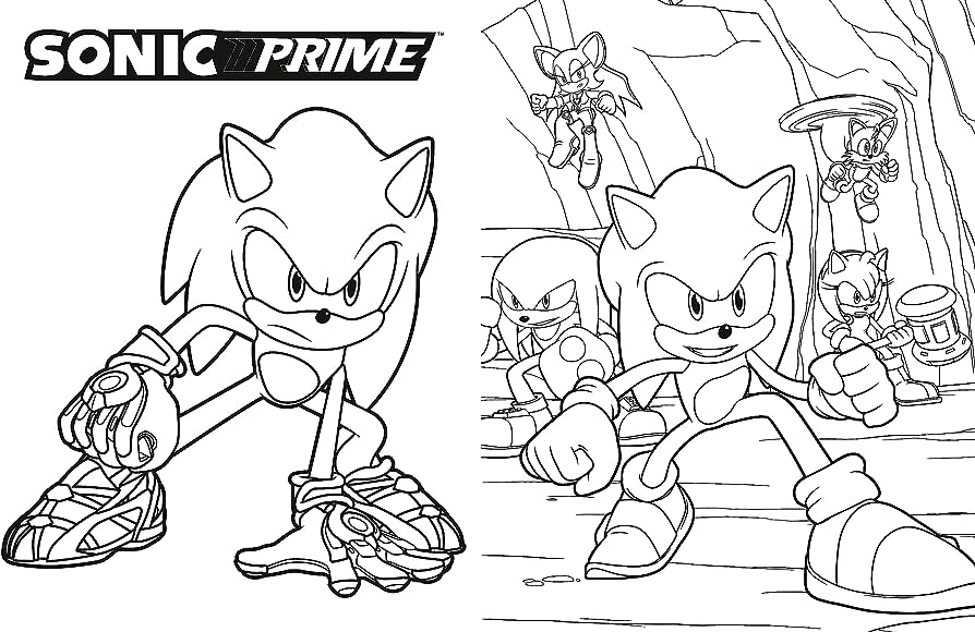 Sonic Prime Coloring Pages