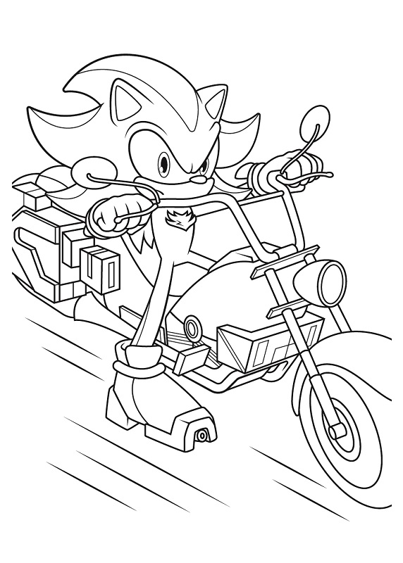 Sonic Shadow Coloring Page