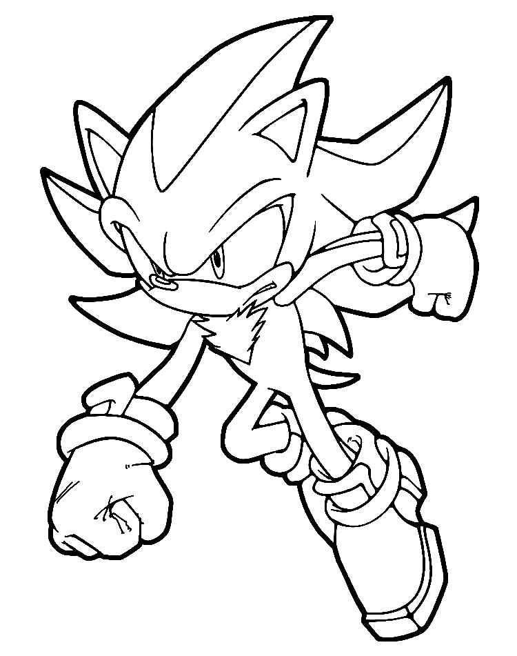 Sonic Shadow Coloring Pages