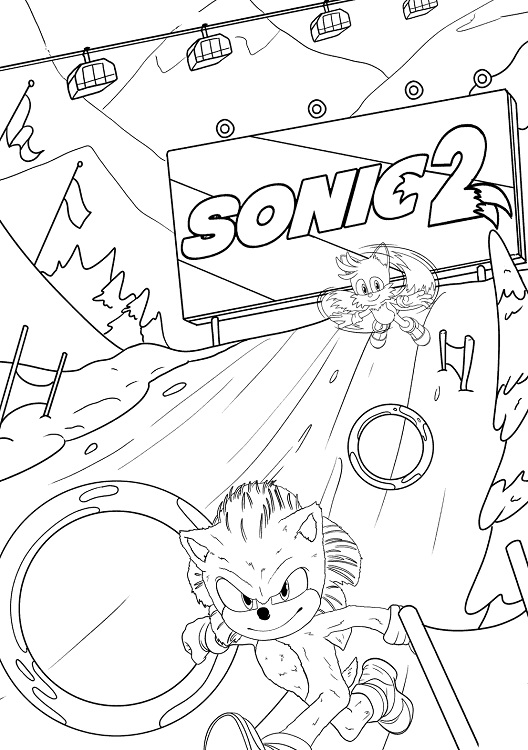 Sonic the Hedgehog 2 Coloring Pages