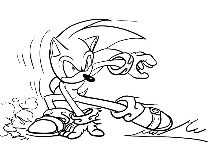 Sonic the Hedgehog Coloring Page