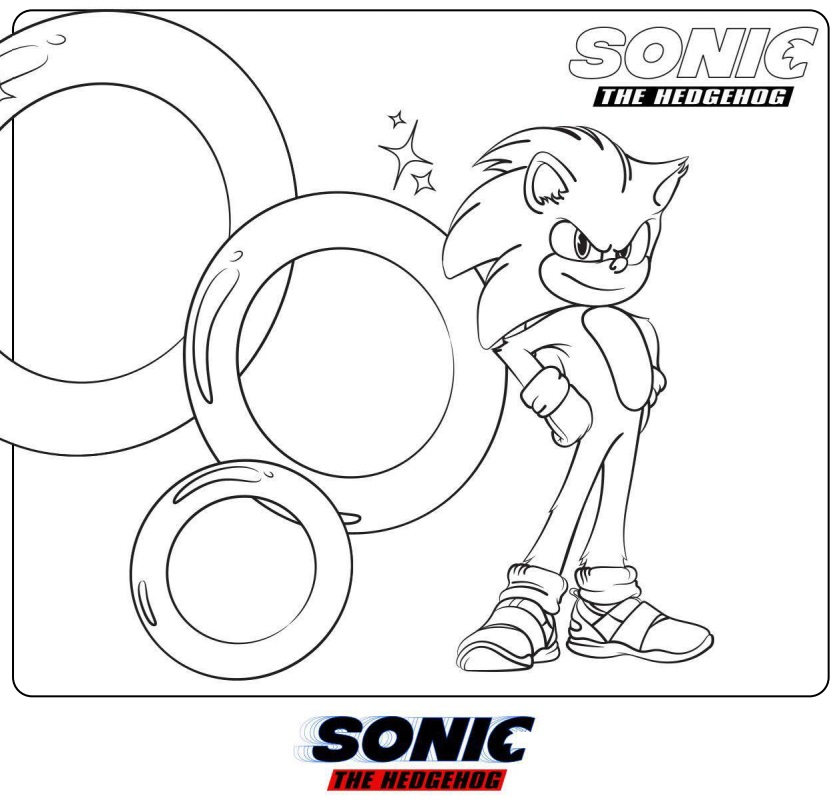 Sonic The Hedgehog Movie Coloring Pages 2020