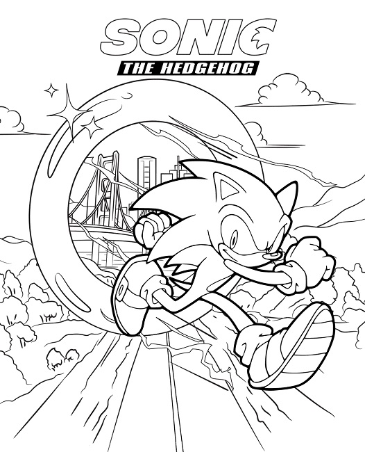 Sonic the Hedgehog Movie Coloring Pages