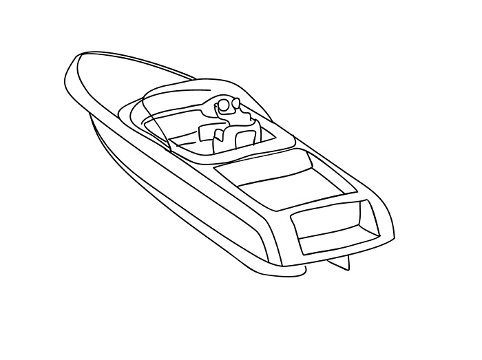 Speed Boat Coloring Pages to Print
