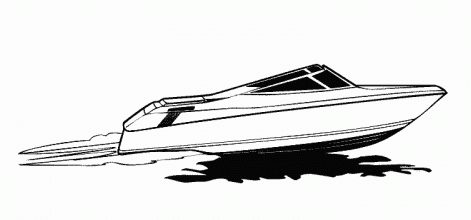 speed boat coloring page