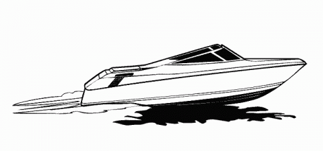 speed boat coloring page