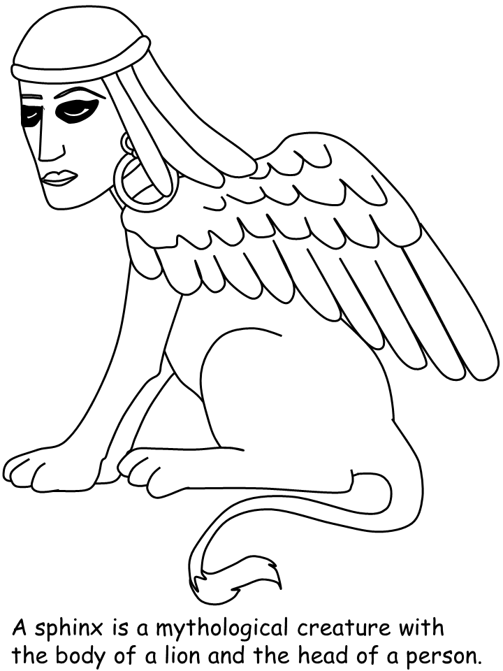 Sphinx Egypt Coloring Pages