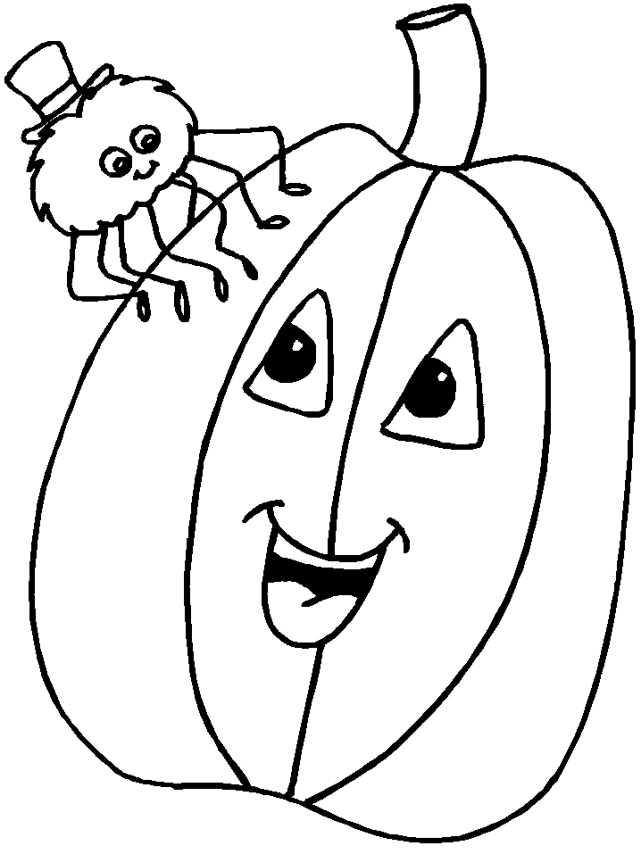 Halloween Spider Coloring Page