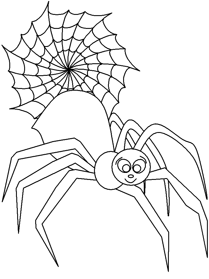 spider coloring pages kids