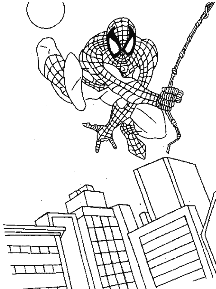 Spiderman Cartoons Coloring Page Printable